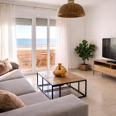 Apartman Mirando Al Mar Con Wifi Y Terraza 1ª Linea Playa Cádiz